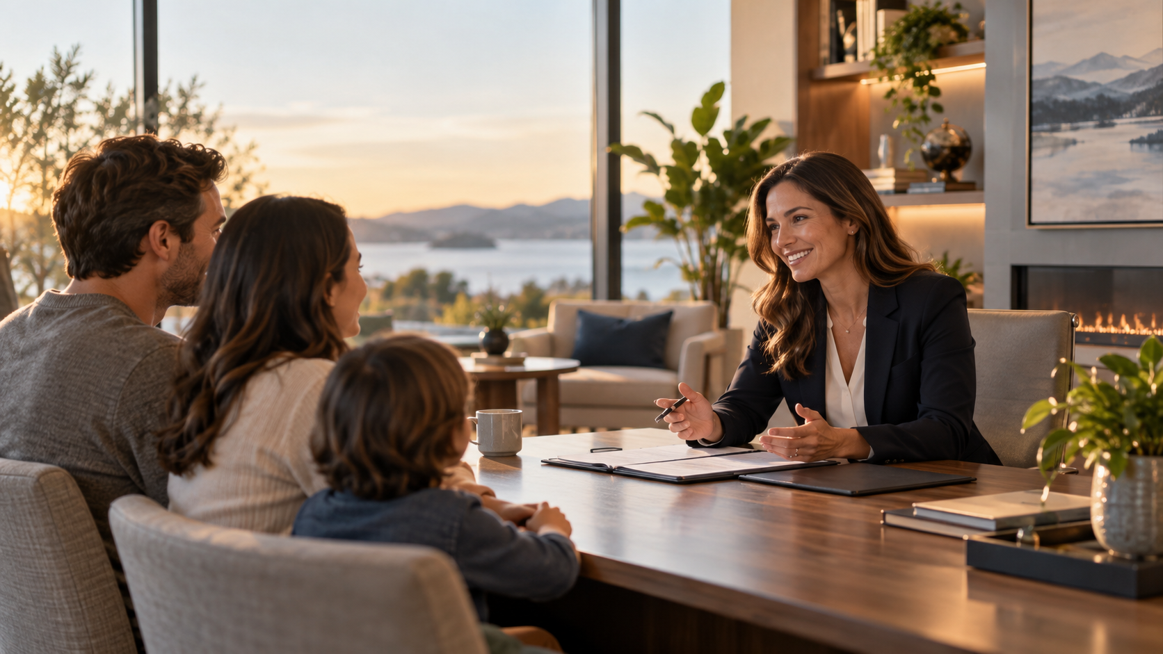 Investment professionals reviewing financial information